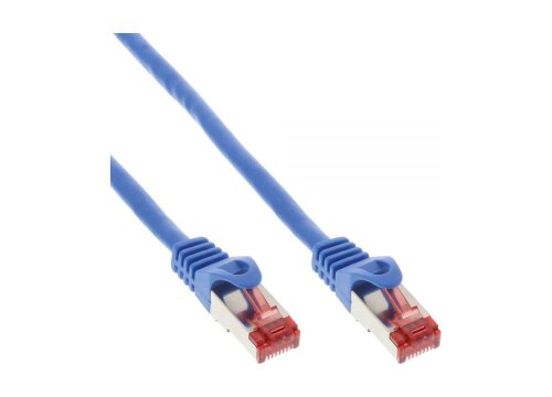 Netzwerk Patchkabel S/FTP, Cat 6, 250MHz, blau, 15,0m
