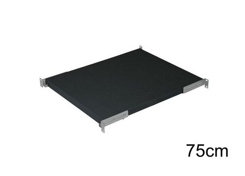 750mm deep rack-mounted shelf  for assembly in 19" cabinet / black