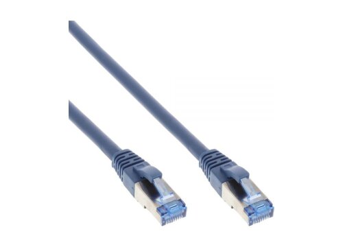 Network patch-cable S/FTP, PiMF, Cat.6A, RJ45, blue, 2,0m