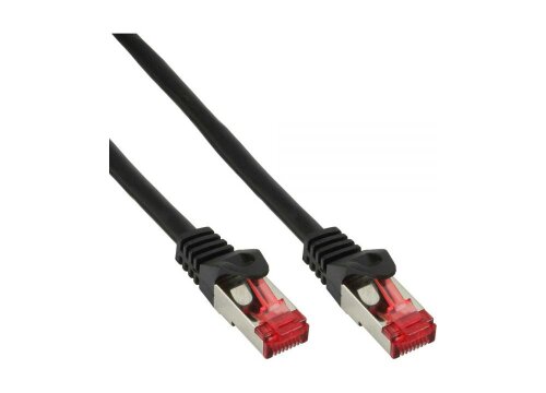 Netzwerk Patchkabel S/FTP, Cat 6, 250MHz, schwarz, 7,5m
