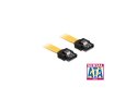 DeLOCK cable SATA 6 Gb/s straight/straight metal, yellow, 50 cm