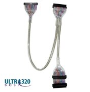 Ultra 320 / U320 SCSI Rund-Kabel mit 3 Abgriffen