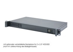19" 1HE Server-Gehäuse IPC-E125 / mini ITX / 3,5 Zoll Einbauschacht / 250W