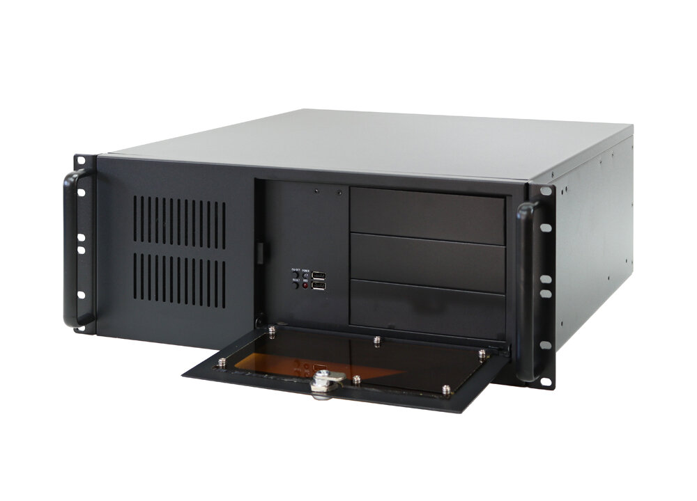 19" Server Gehäuse 4HE / 4U ATX 48cm tief schwarz