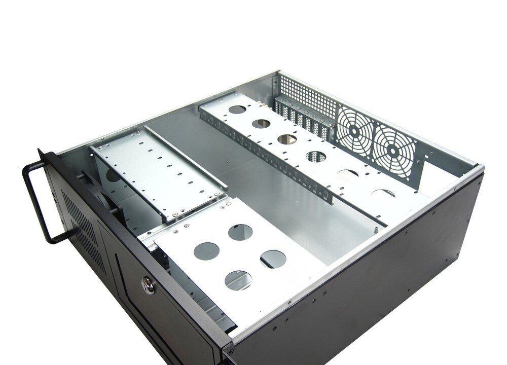 19" Server Gehäuse 4HE / 4U ATX 48cm tief schwarz