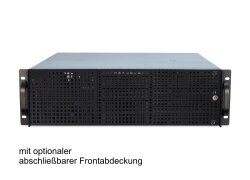 Lockable front-plate for inter-tech 3U server-chassis