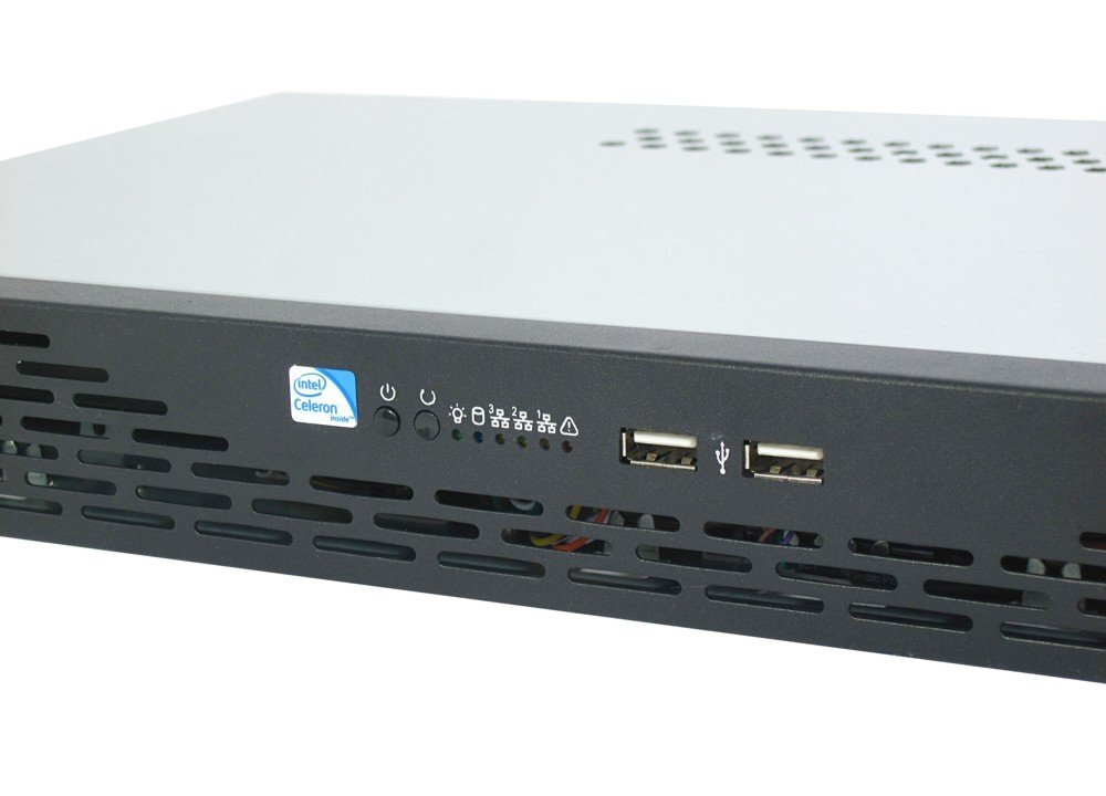 19-inch 1U server-system short 'Emu A6.1 FL' - quad-core Celeron, dua
