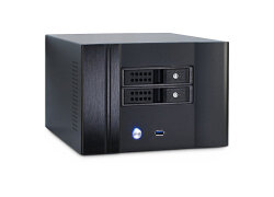 inter-tech SC-4002 mini server chassis with 2-HDD...