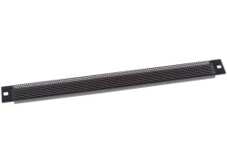 1U universal blind cover panel with perforation for 19-inch racks and network cabinets / black
