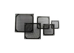 80mm fan guard, aluminum filter, 80x80mm, black