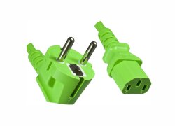 AC power cord - green - 1.8m