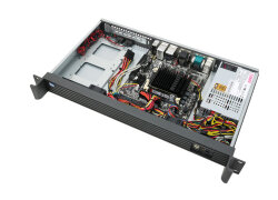 19" Mini Server 1HE kurz Emu A6-J3455 - Quad-Core Celeron, mini ITX, Dual LAN