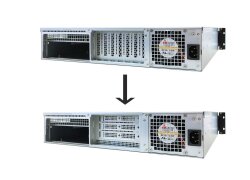 Chenbro conversion-kit for 3x horizontal full-height PCI/PCIe slots in RM24100 P/N: 84H323610-006