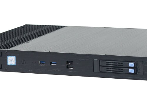 19" Mini Server 1HE kurz Emu S7-Q670 FL - i3 i5, i7, i9 Dual LAN, lüfterlos / fanless