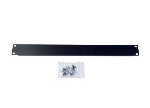 1U universal blind cover panel for 19" racks and network cabinets / black