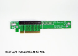 Riser Karte PCI Express x8 PCIe für 19" Rack...