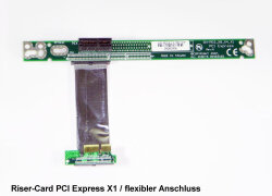 Flexible PCI-Express x1 riser-card for 19" IPC chassis