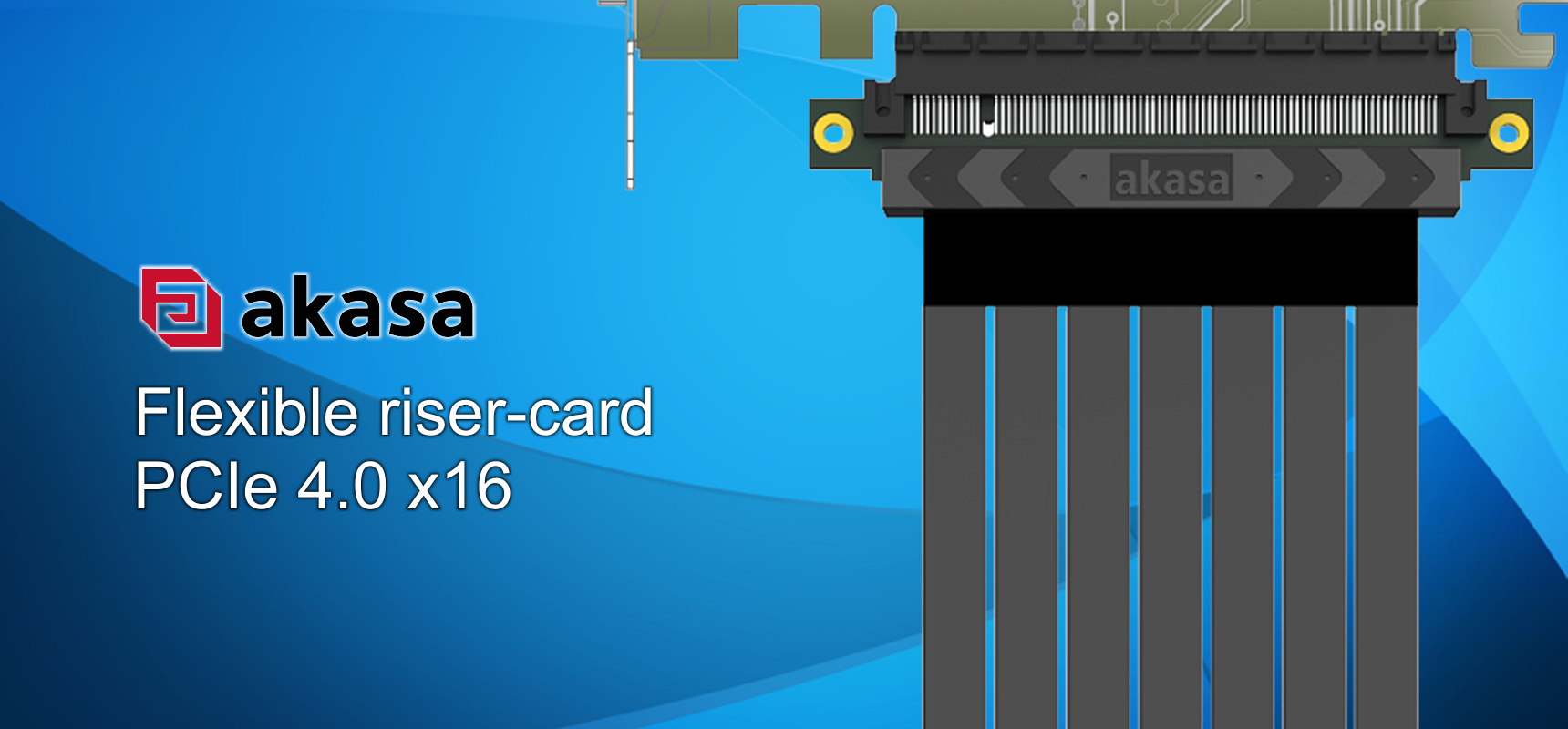 Flexible riser-card with PCIe 4.0 x16 support by akasa