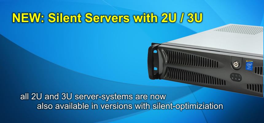 Silent server systems with 2U & 3U
